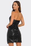 Maribel Sequin Dress Black