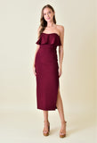 Alana Dress Burgundy