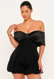 Stella Bow Romper Black