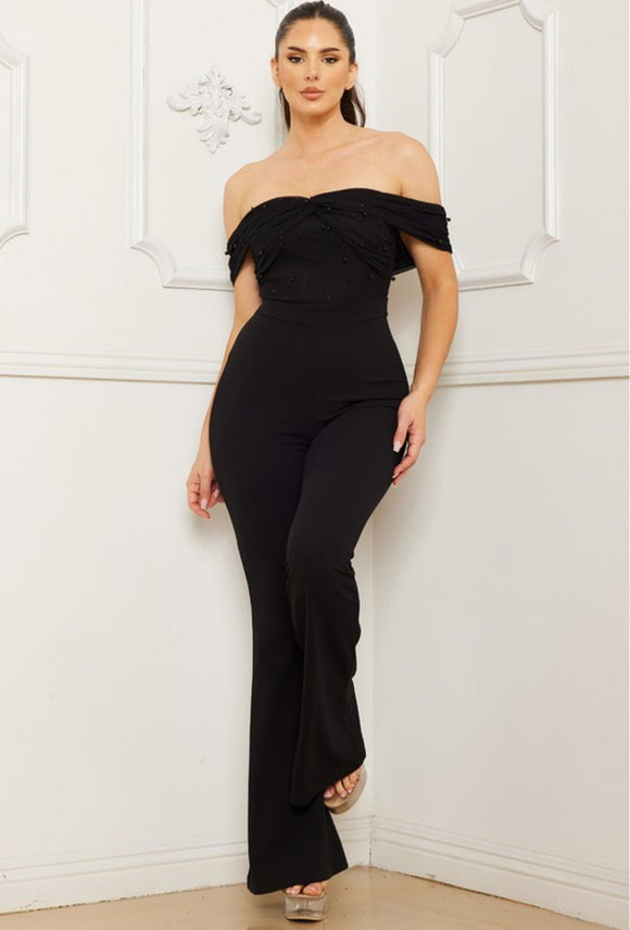 April Pearl Black Jumpsuit