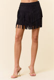 Gemma Suede Fringe Skirt
