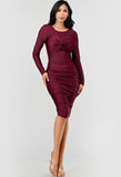 Luz Dress Burgundy