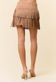 Gemma Suede Fringe Skirt