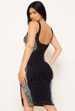 Tiffany Rhinestone Dress Black