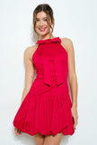Vannessa Bow Dress Red