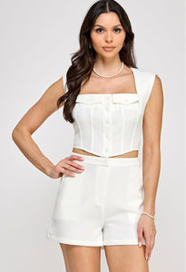Crystal Short Set White