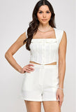 Crystal Short Set White
