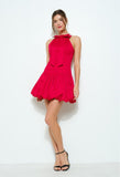 Vannessa Bow Dress Red