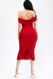 Stacy Pearl Dress Red