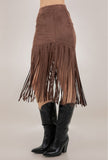 Frida Skirt Fringe Chocolate