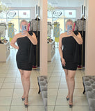 Emily Dress Bow Black