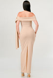 Jocelyn Bow Dress Beige