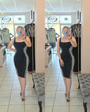 Tiffany Rhinestone Dress Black