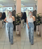 Morgan Pearl Top White