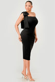 Katy Bow Dress Black