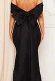 Ava Bow Dress Black