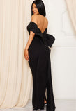 Ava Bow Dress Black