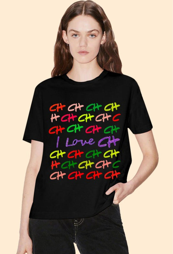 CH Sequin Tee Black