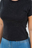 Nova Rhinestones Tee Black