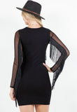 Lauren Fringe Dress Black