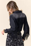 Charlie Fringe Blouse Black