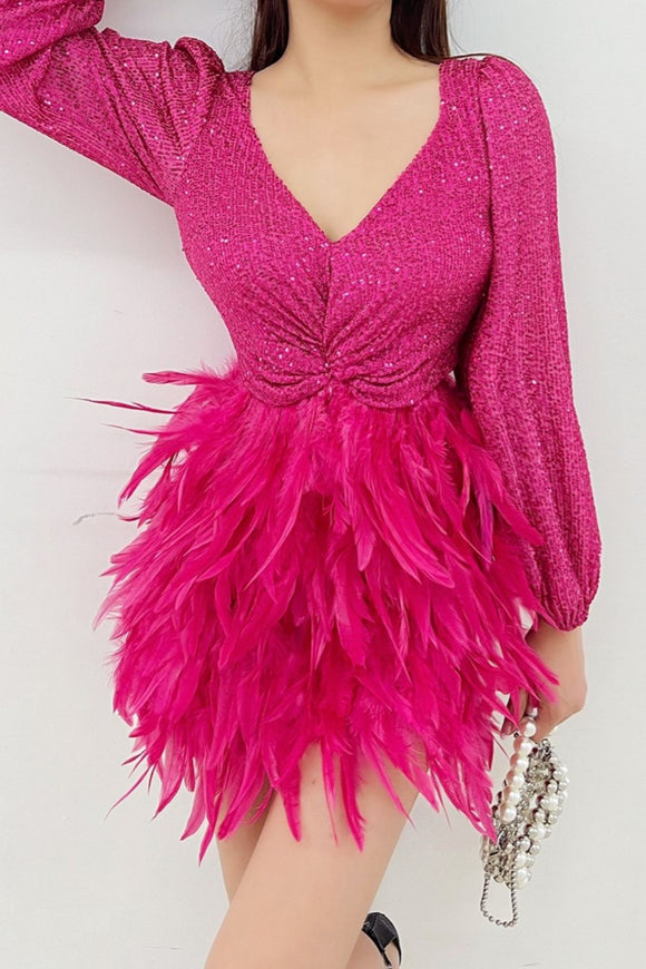 Think Pink: SG Instar Sophie Pale Pink Feather Mini Dress, 16 Feather  Dresses That'll Elevate Your Spring Party Look