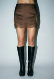 Barbara Lace Skirt Mocha