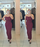 Alana Dress Burgundy