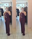 Alexa Jumpsuit Burgundy