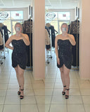 Maribel Sequin Dress Black