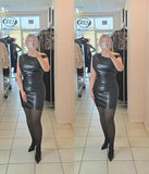Lulu Dress Leather Black