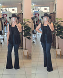 Luna Fringe Suede Vest Black