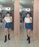 Fiona Fringe Top White